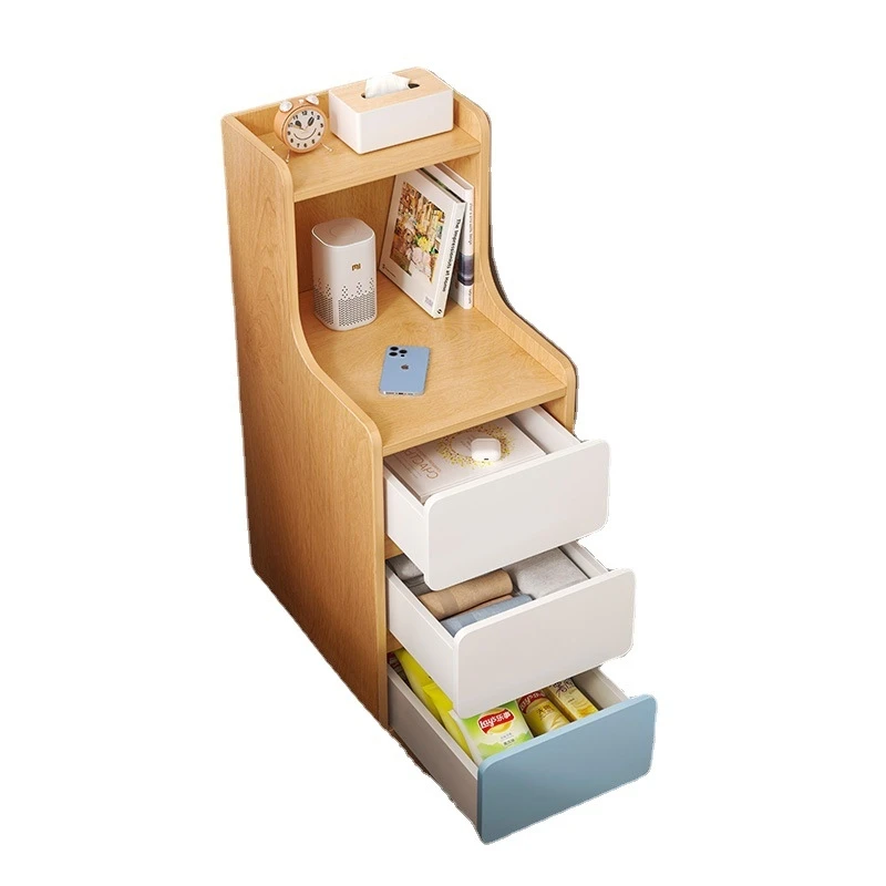 Bedside table, simple modern small ultra narrow storage cabinet, simple bedside storage rack