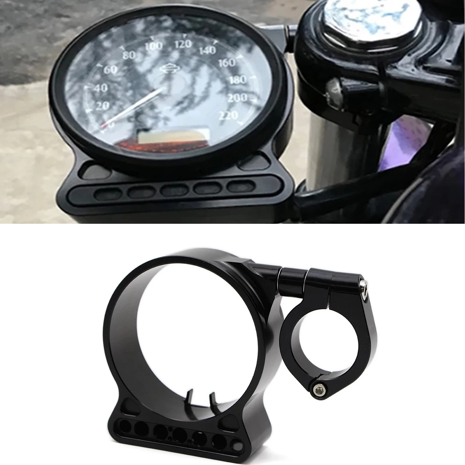 

Мотоциклетный кронштейн спидометра 39 мм 16 дюймов с боковым креплением для Harley Sportster XL 883 1200 1995-2014