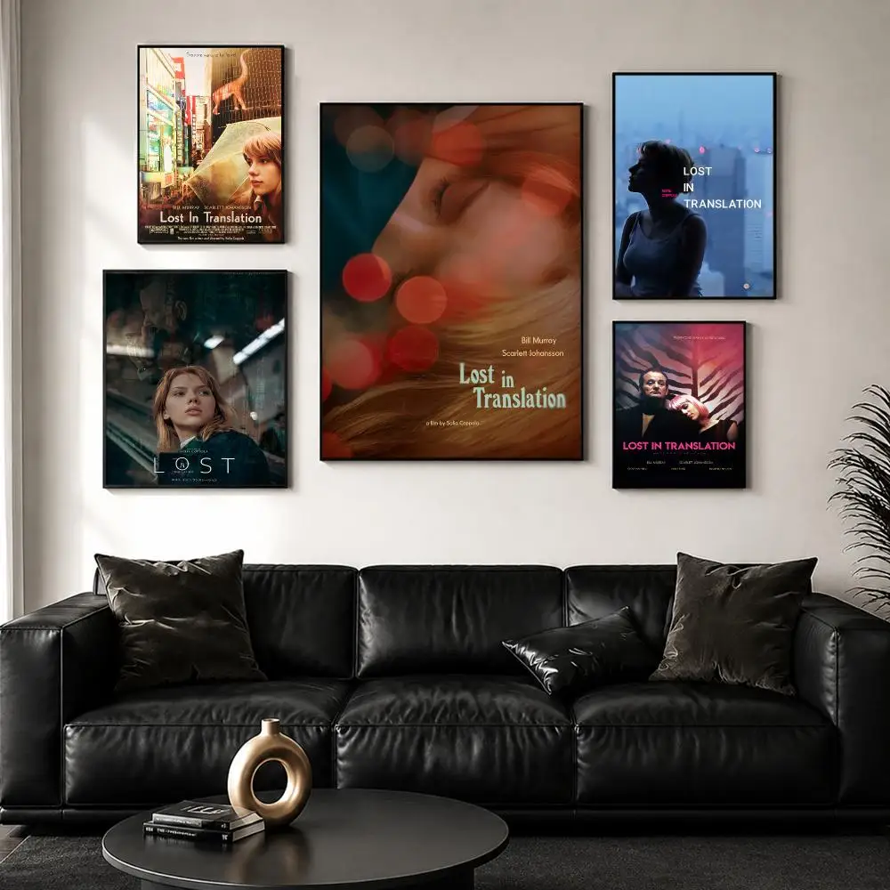 Vintage Minimalist Movie Lost In Translation Poster Perfect Sticker Self Adhesive Wall Art Decor for Home Office Dining Spaces
