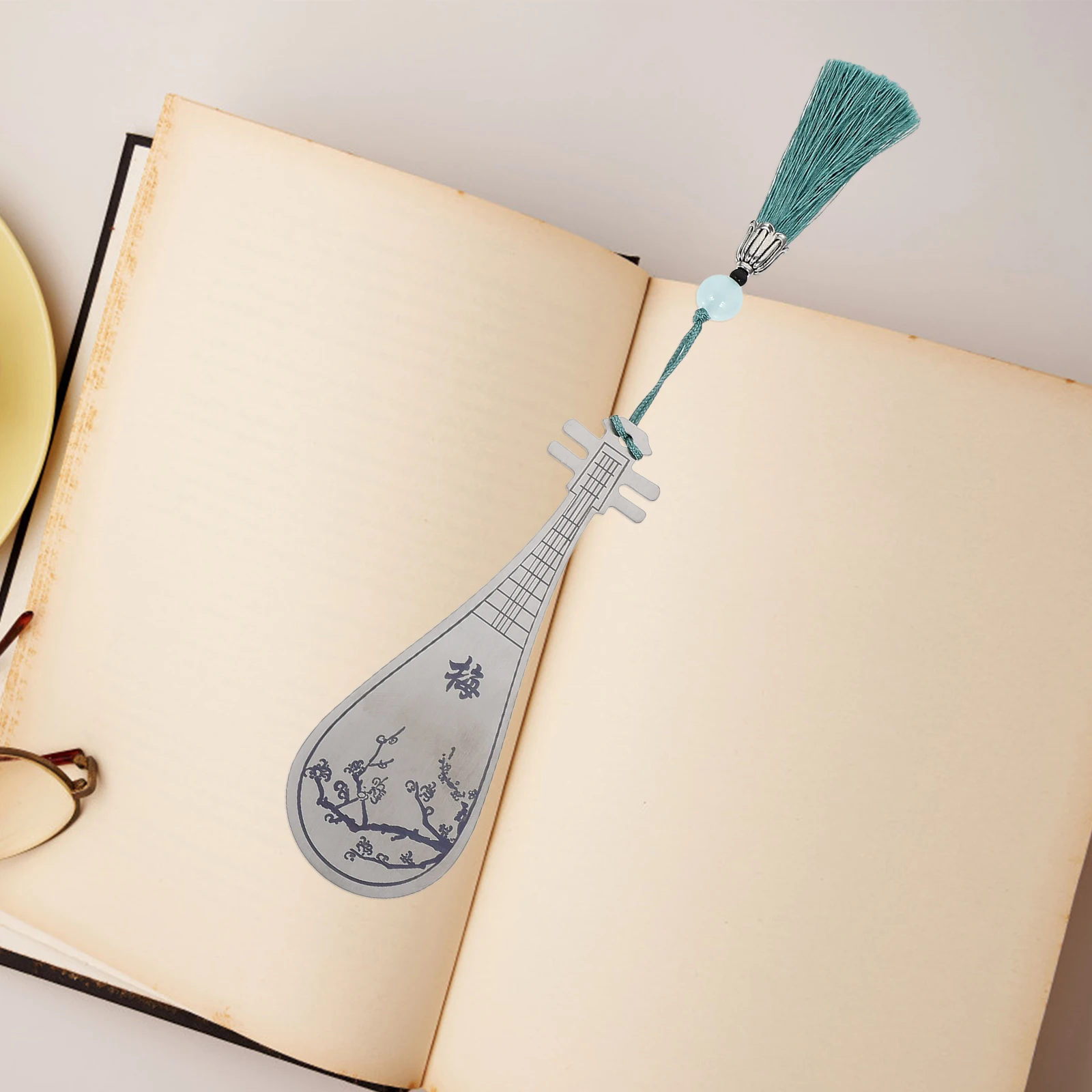 2 قطعة النمط الصيني الفولاذ المقاوم للصدأ شرابة الإشارات المرجعية هدايا للطلاب الخريجين القراء الإشارات المرجعية الفريدة مع تعليق للكتاب