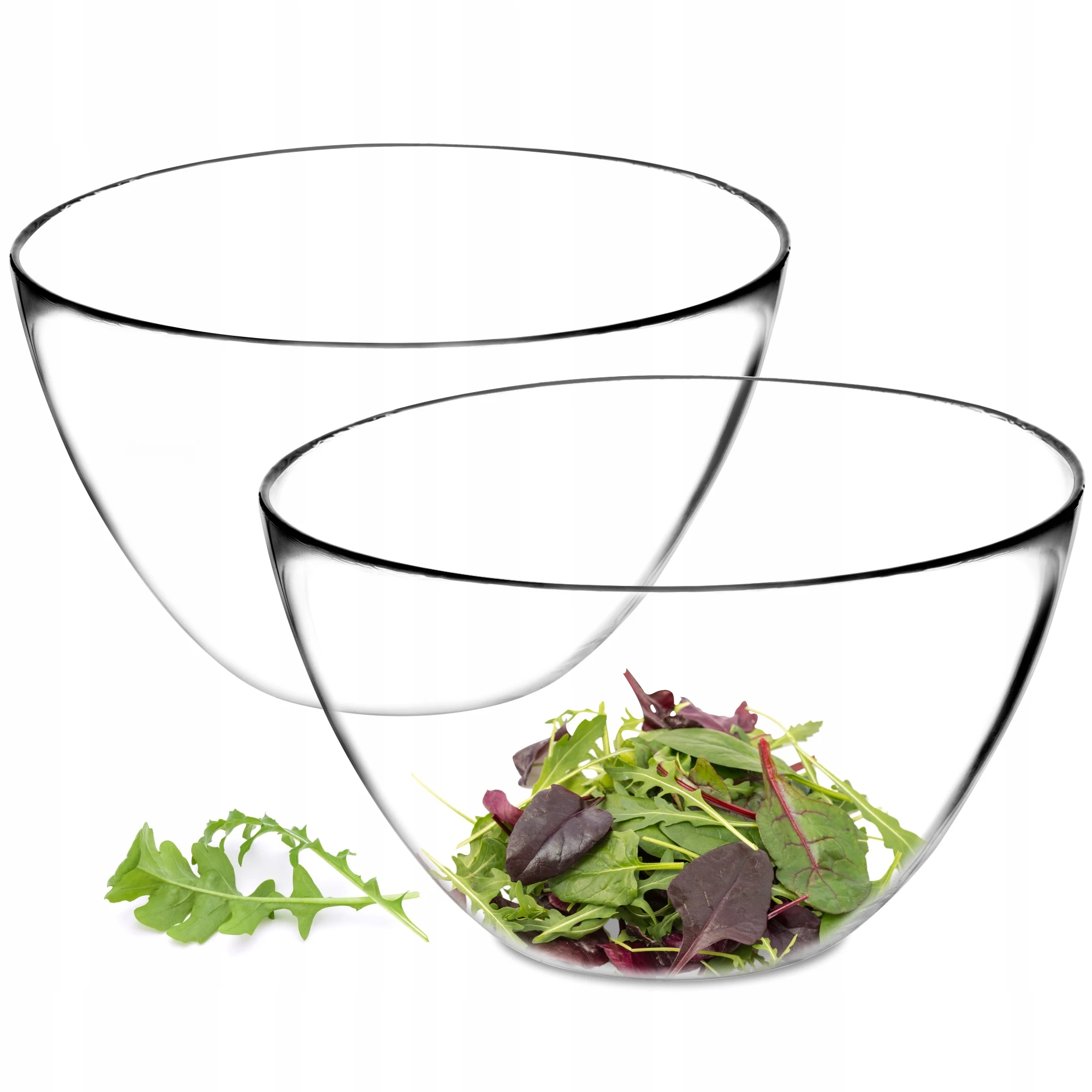 KADAX 2x Slakom Glazen Kom 17cm Voor Salade Saladeset