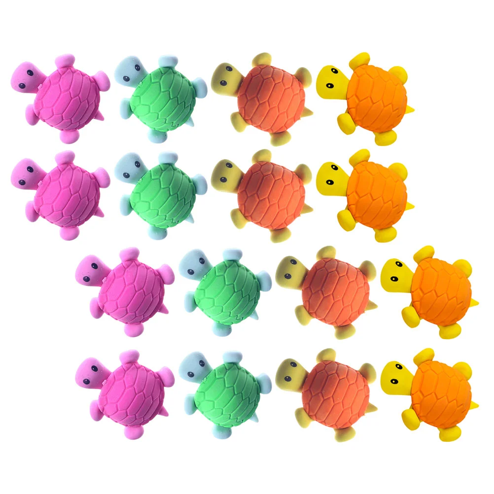 24 Pcs Mini Turtle Eraser Child Erasers for Kids Childrens Toys Novelty Reward Tortoise