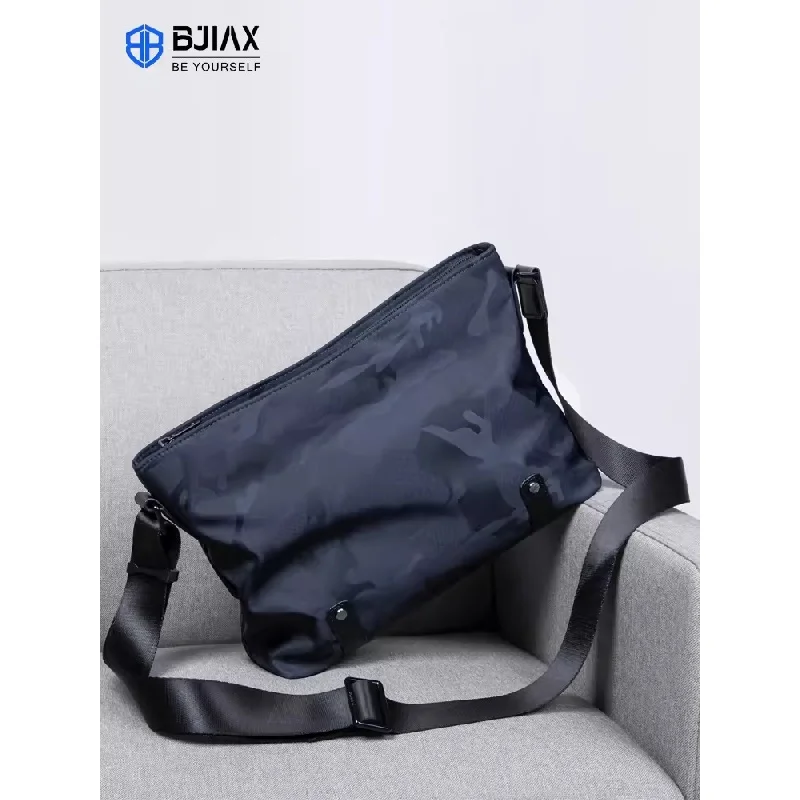 Bjiax crossbody bag MEN\'S casual bag fashion trend camouflage large capacity shoulder bag waterproof commuter backpack