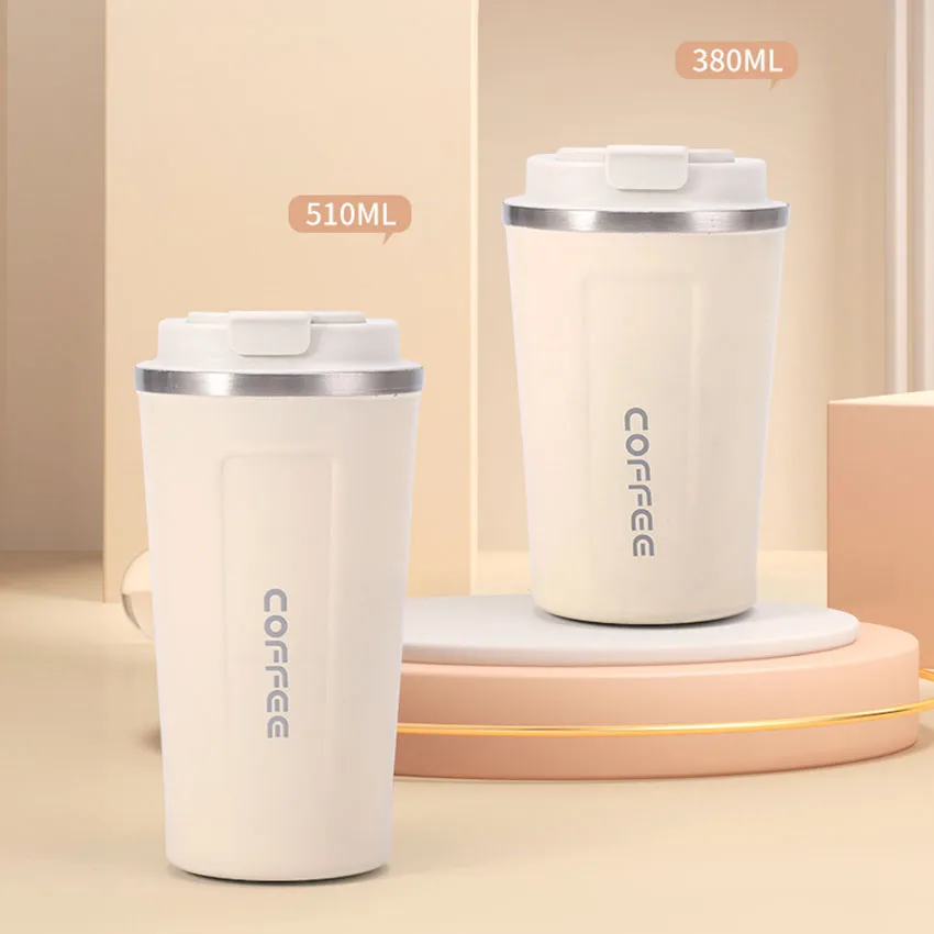 

304 Stainless Steel Vacuum Coffee Cup Intelligent Temperature Display Portable Insulation and Cold Insulation Car Carrying Cup