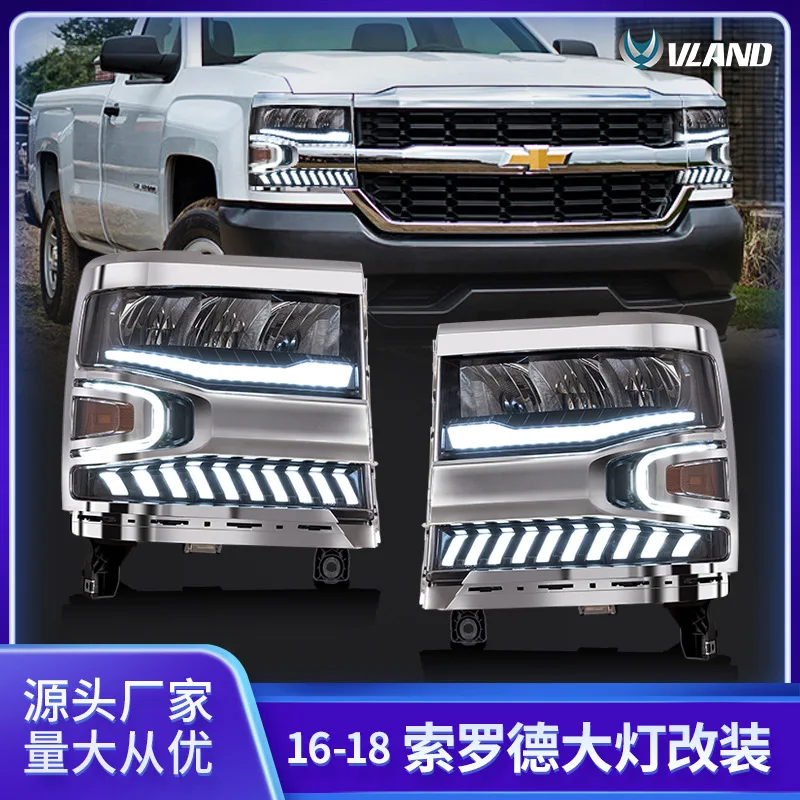 SMVP Plug and Play for Chevrolet Thorold 16-18 years LED flow turn car LED headlight assembly Head Lamp light assembly