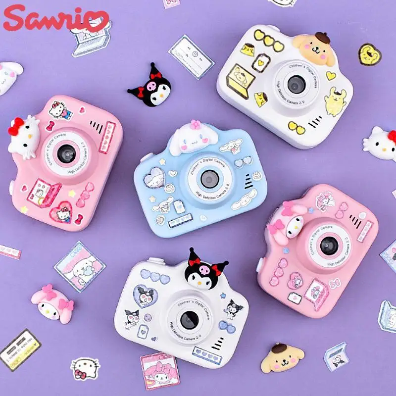 Sanrio Ccd Camera Kuromi 4800w High-Definition Pixel Mini Portable Built-In Game Music Taste Filter Anti Blue Light Holiday Gift