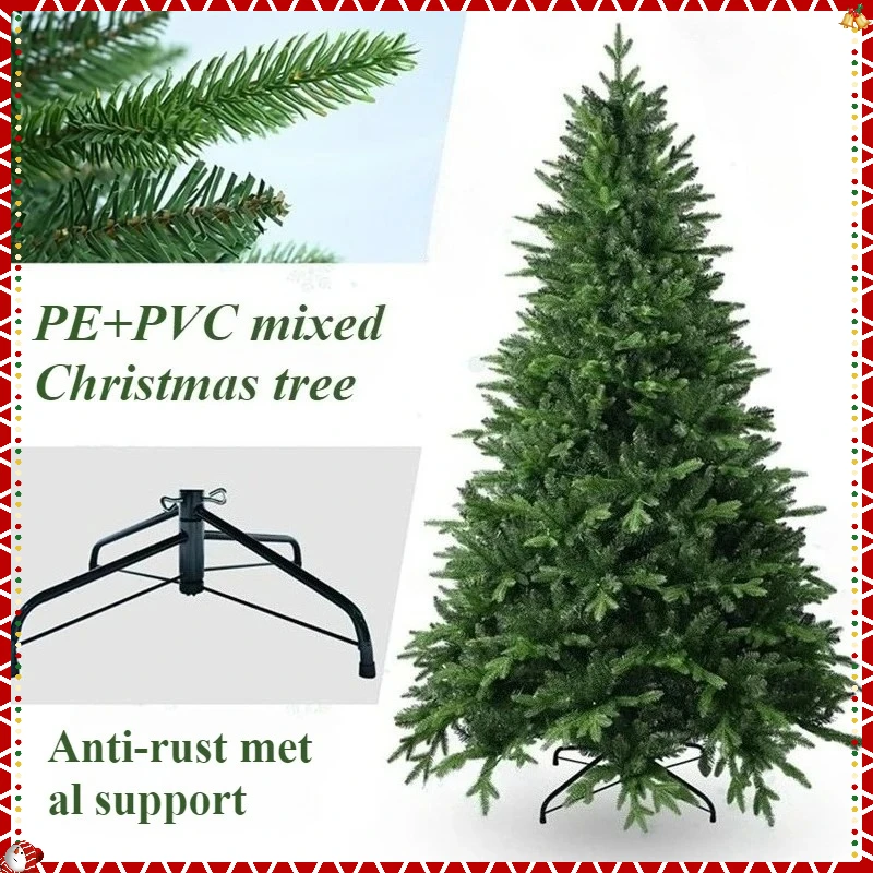 

Artificial Christmas Tree PE+PVC Large Encrypted Christmas Tree 1.2m-3m Family Indoor Outdoor Christmas Atmosphere Decoration