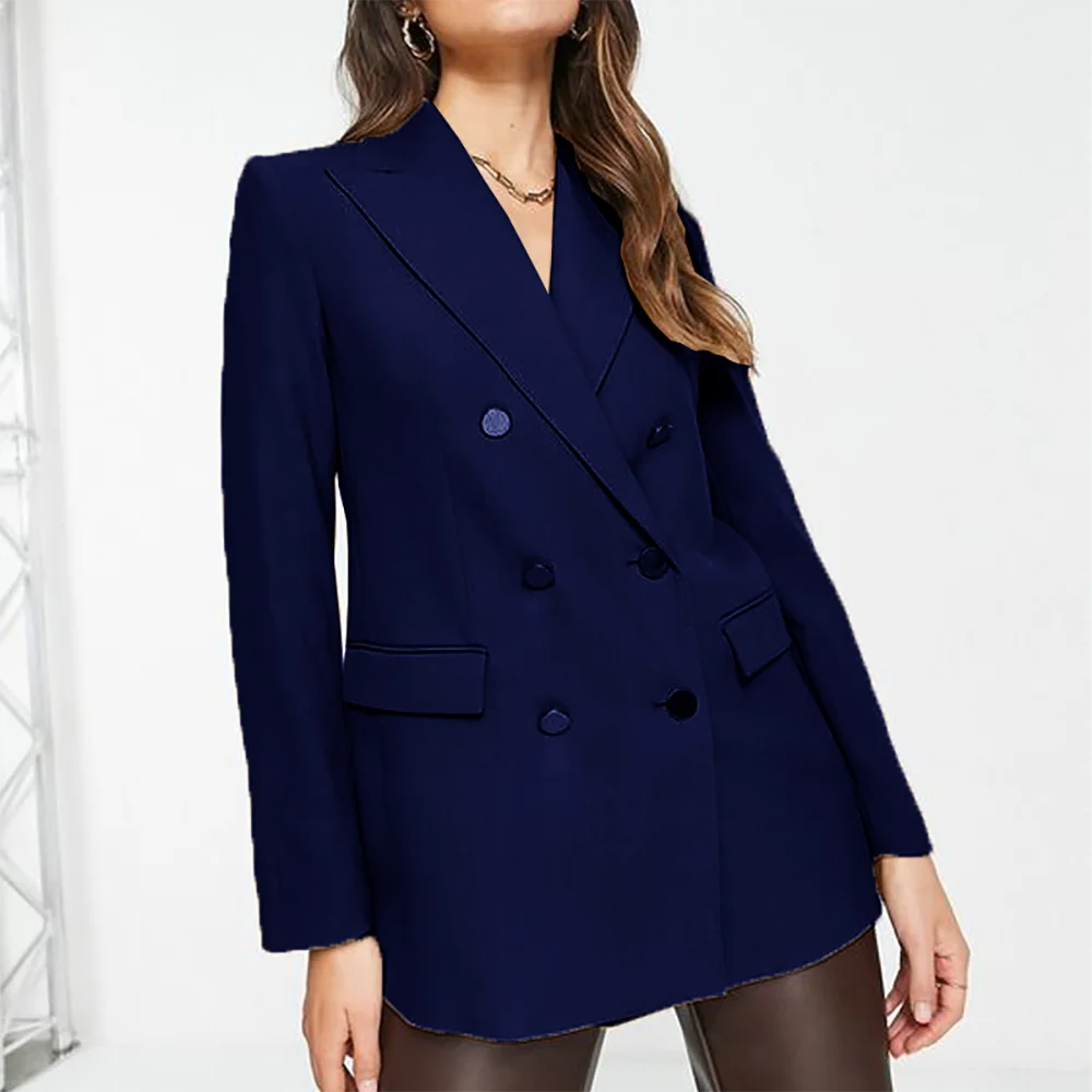 Youthful Woman Clothes Women's Blazer Serge Double Breasted Elegant Casual Coat Woman Winter 2023 Pant Sets Outerwears Pants