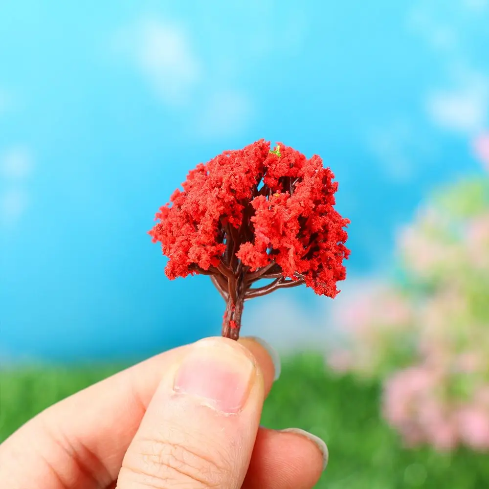 5 sztuk sztuczne różowe drzewo wierzba miniaturowe drzewo kwiatowe bajkowy ogród dekoracja domu domy Mini Craft mikro dekoracje krajobrazu