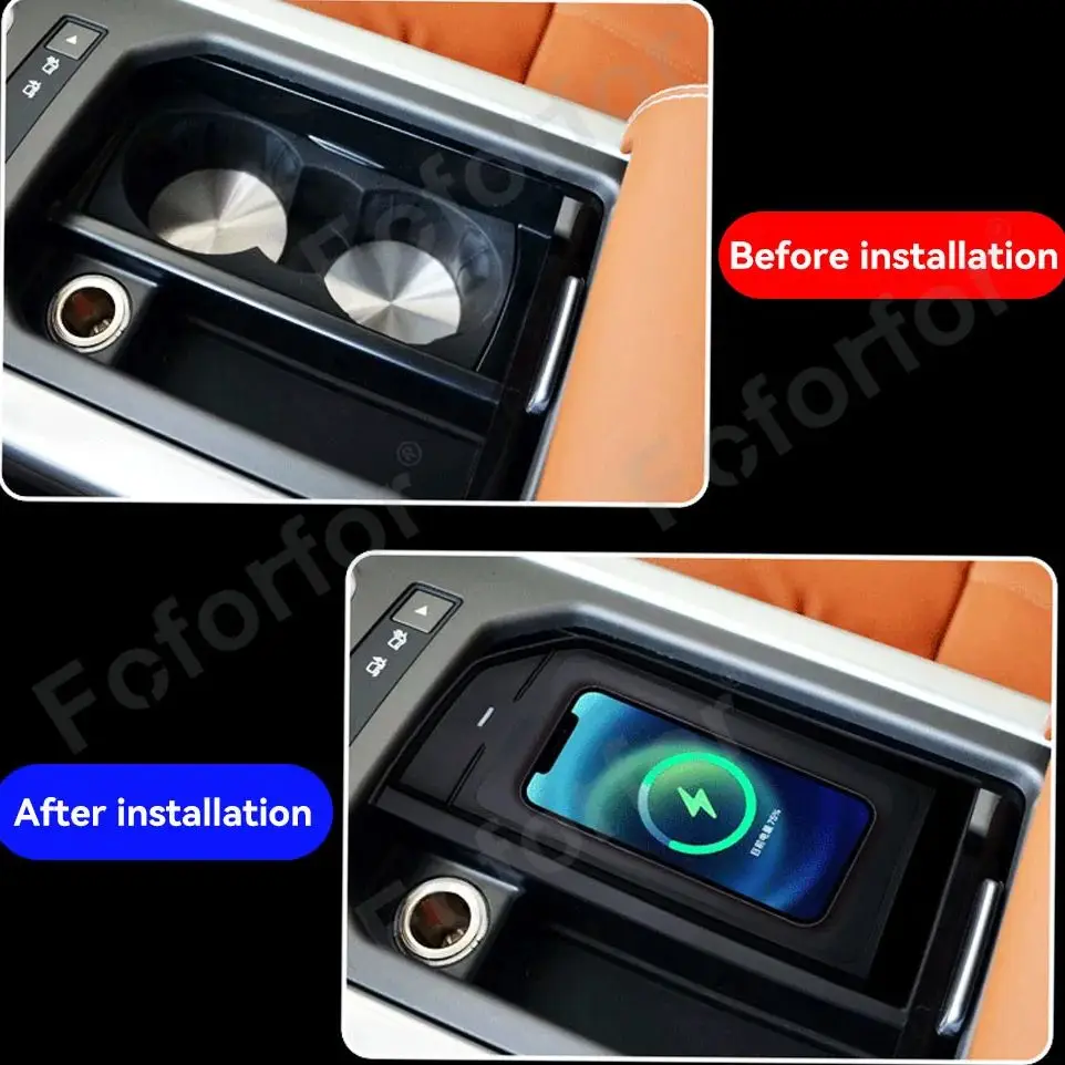 

Беспроводное зарядное устройство 15 Вт, специальное бортовое QI-панель быстрой зарядки телефона для Land Rover Range Rover Evoque 2015-2019, автомобильные аксессуары