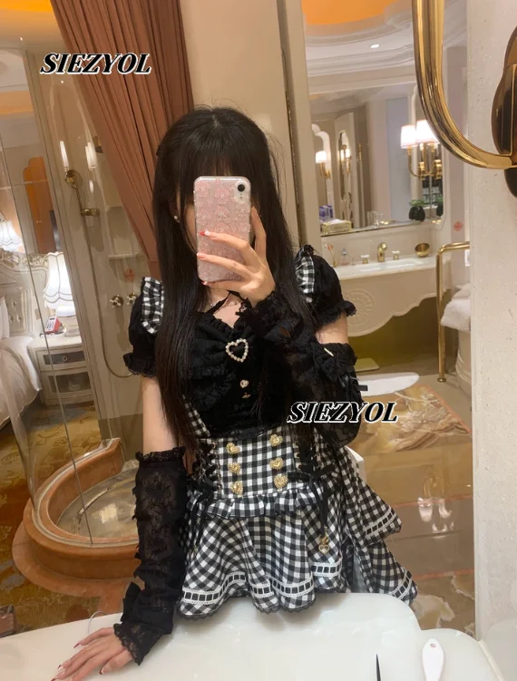 Japanese Sweet Heavy Industry Splicing Sleeve Strap Bow Lace Shirt Summer Autumn New Elastic Slim Long-sleeve T-shirt Top