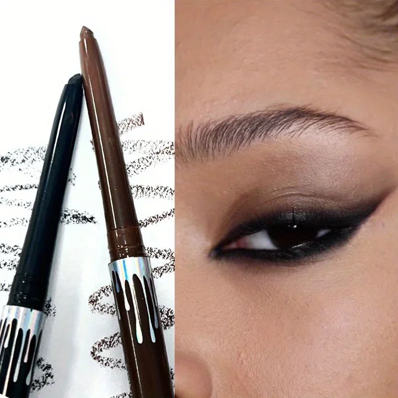 Waterproof Eyeliner Pen Brown Lying Silkworm Pen Soft Easy Wear Quick Dry Smooth Eye Liner Long Last Lower Eyelash Pen Makeup
