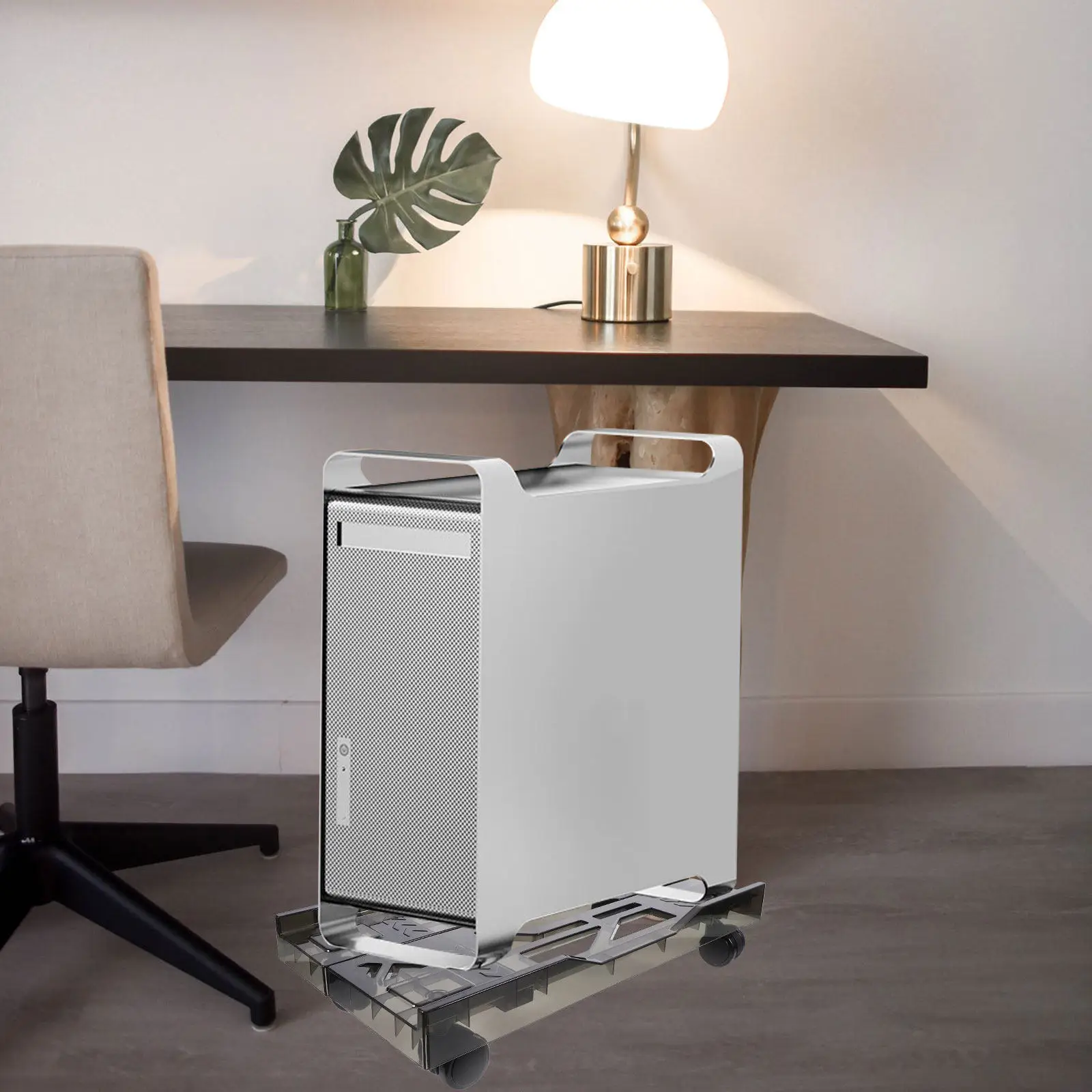 

Регулируемая подставка для ПК на колесиках с 4 колесами, мобильная подставка для системного блока, напольная подставка под стол, держатель для компьютера, охлаждающая платформа, защита для ковра