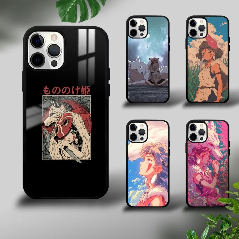 

Anime P-Princess M-Mononoke Phone Case For iPhone 16 15 14 13 12 11 Pro Xs Max Mini Plus Celulares Hard Funda