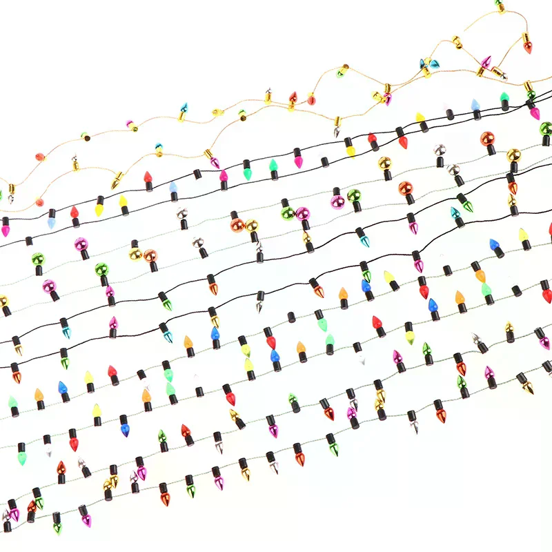 1:12 크리스마스 장식용 인형집 미니어처 미니 가구 액세서리 전구줄