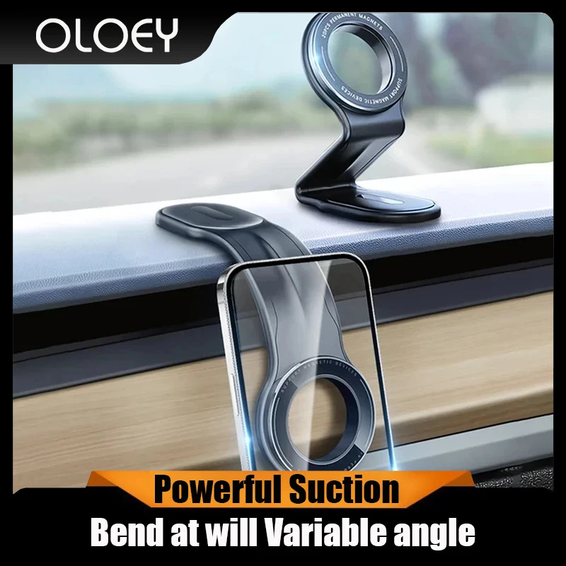 

Magnetic Car Mobile Easy Paste Mount Stand Phone Holder for iPhone 12 13 14 Dashborad Center Console