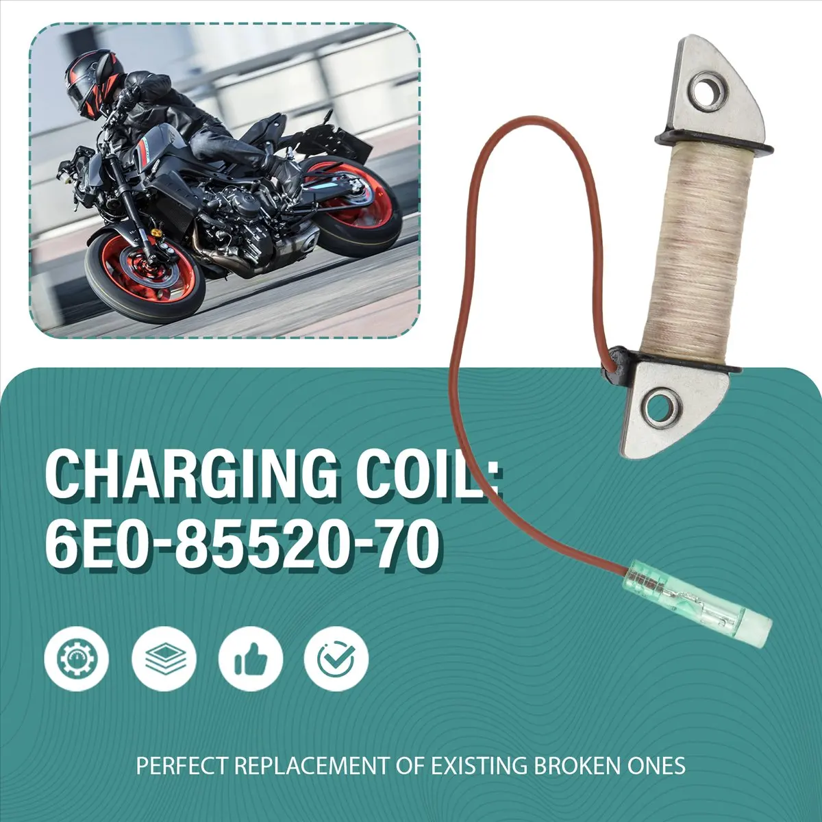 #03D (Plastic+Metal)Outboard Ignition High Voltage Package Charging Coil Set,Automotive Parts & Accessories