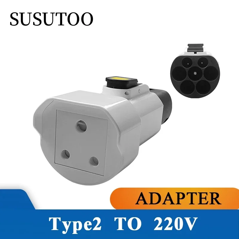 New Portable 220V Type 2 Male Plug to South African socket Socket EV Charging Adapter For EV Charger EV Connector