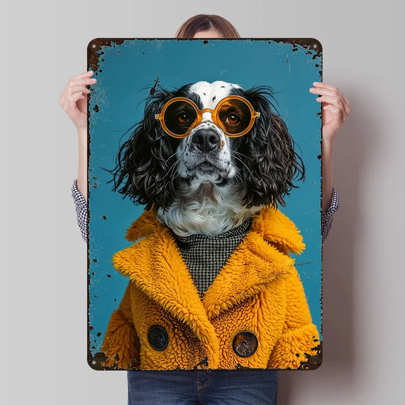 Funny Fashion Dog Poster Customized Vintage Metal Signs Wall Art Retro Tin Plaque for Bar Accessories Home Decor Items House