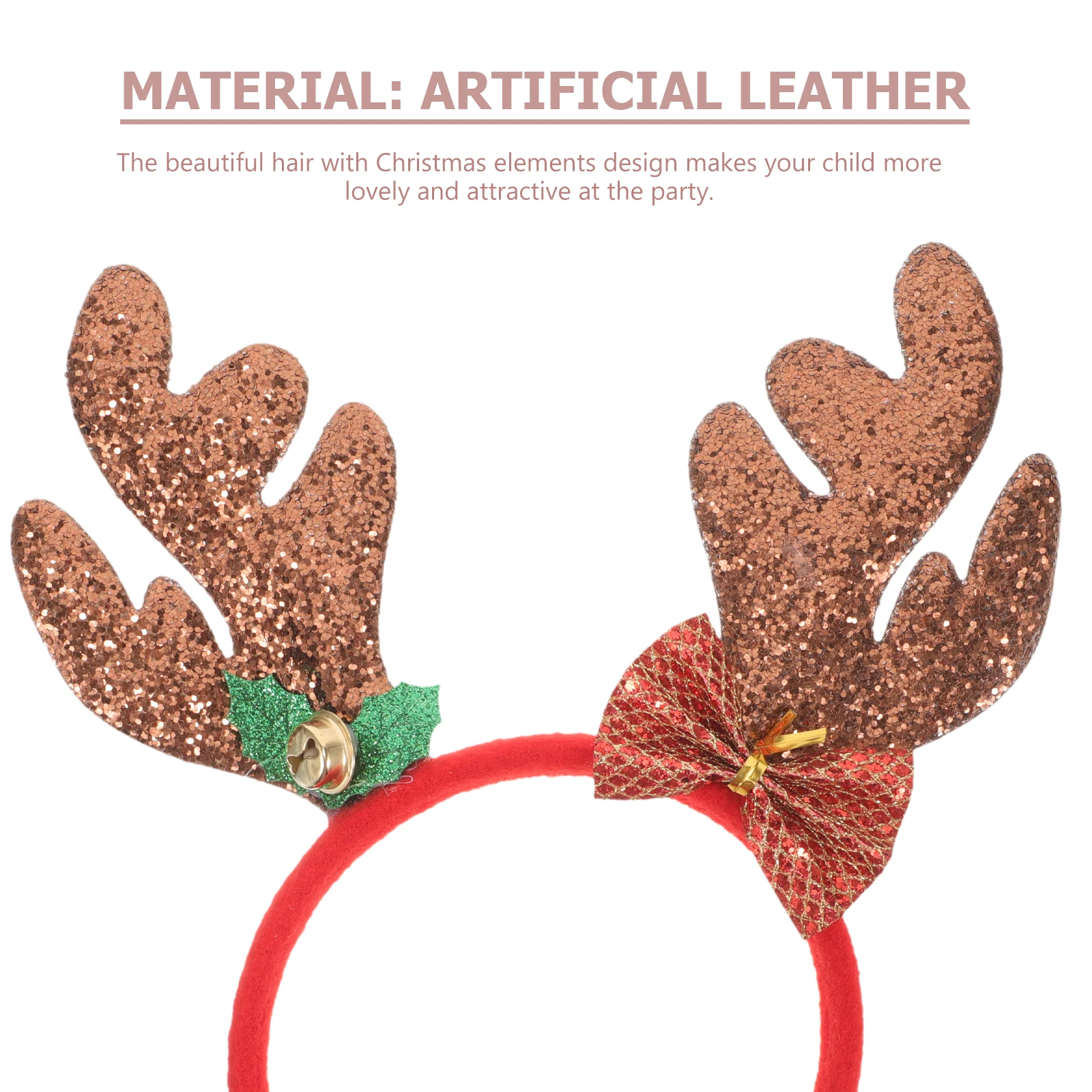 

2 Pcs Christmas Headbands Women Antler Hair Clothing Wrap Artificial Hoop Miss for