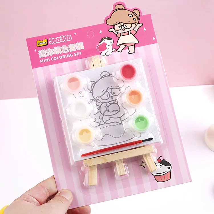 2023 NEW Children DIY Cartoon Cute Mini Graffiti Doodle Set Children Drawing Toys Creative Watercolor Painting Fun Graffiti Toys