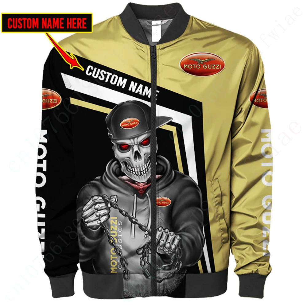 

Moto Guzzi Clothing Techwear Baseball Uniform Jackets For Men Bomber Jacket Thick Coats Harajuku Parkas 3D Windbreaker Jacket