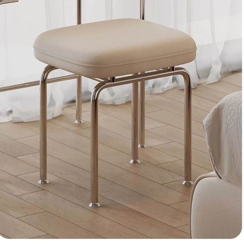 French-style Vanity Stool Cream-colored Bedroom Luxurious Vanity Stool Upscale Feel Home Furniture Sgabello Per Trucco ZY40HZD