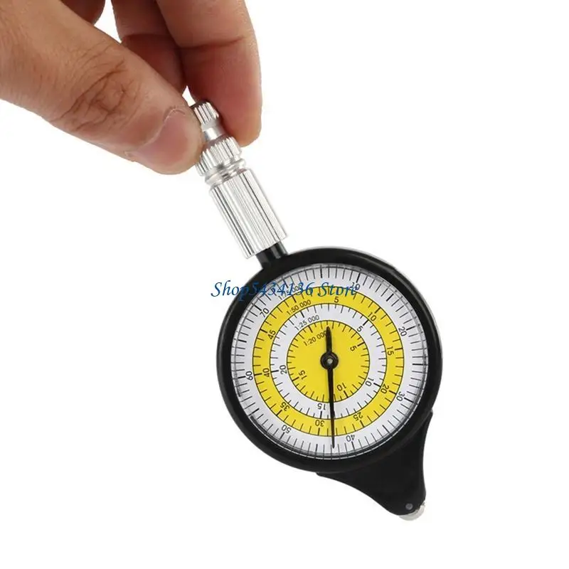 H7ED Outdoor Map Measurer Metal Wheel Mini Outdoor Navigation Tool for Camping Hiking