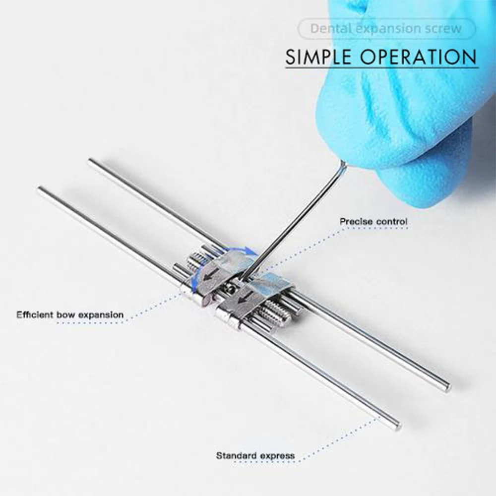 Expansor de palata Dental, tornillo de ortodoncia, tipo marco de expansión, tornillos de paleta rápida de acero inoxidable, accesorios ortopédicos