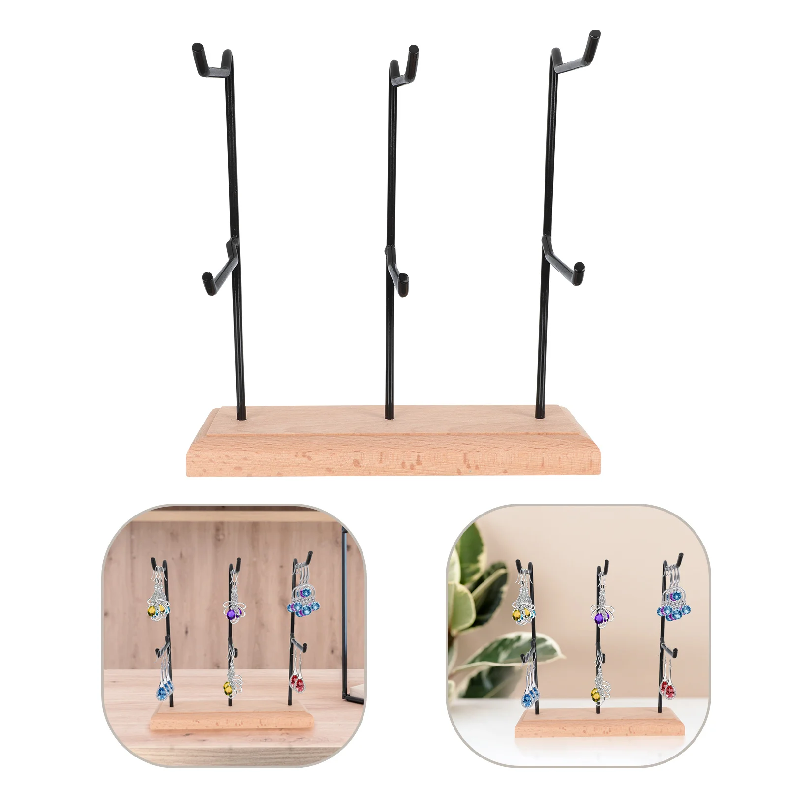 

Jewelry Rack Earring Household Organizer Stand Elegant Design Necklace Earrings Display Durable Crystal Gift Display