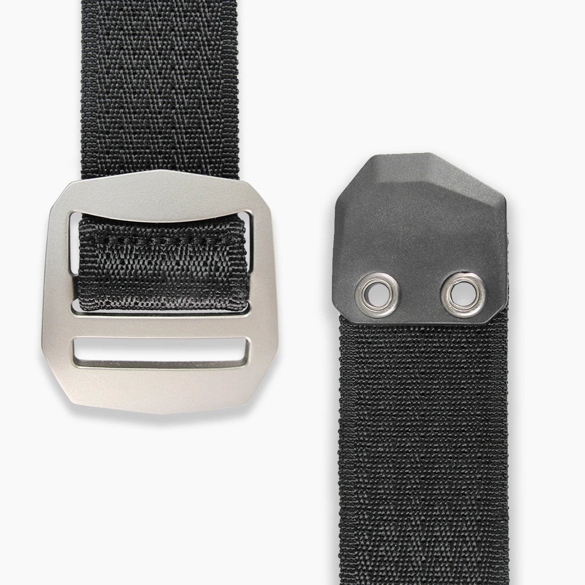 Mauhoso titanium buckle cinto elástico de náilon, correia elástica da web do homem para o trabalho pesca diária do golfe