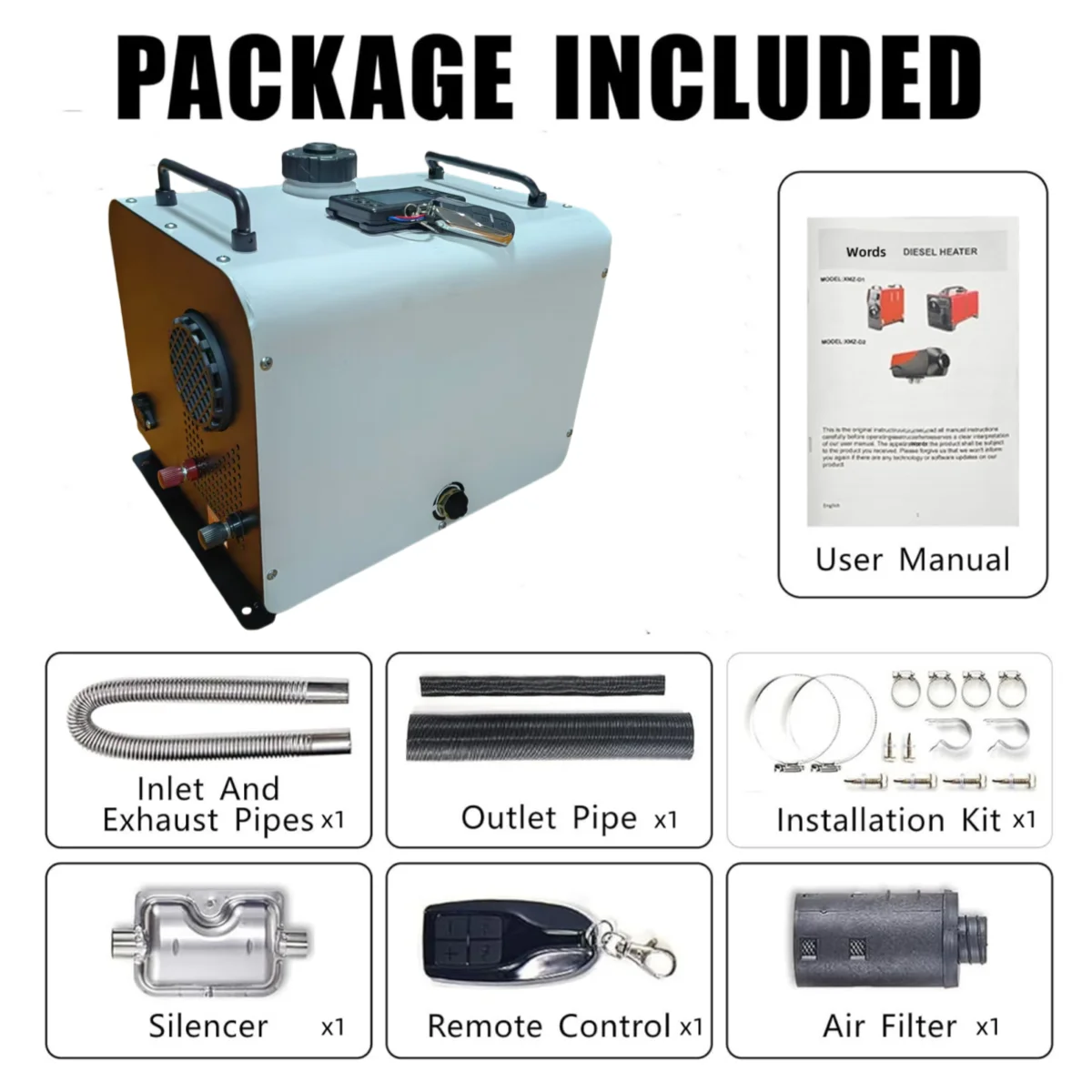 自動車トラック車ディーゼルエアヒーター12V/24V/220Vディーゼルキャブヒーター5kw