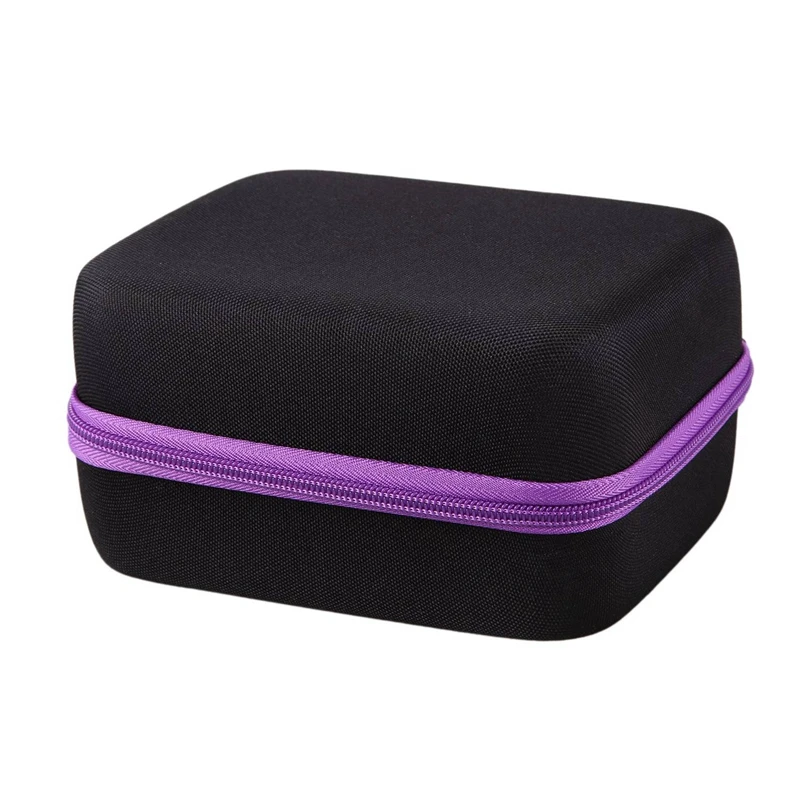 2X 6Colors Essential Oil Case 30 Bottles 10Ml Perfume Oil Essential Oil Box Travel Portable Bag Purple