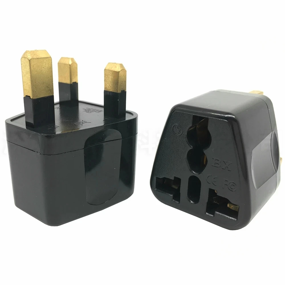 Adaptador de enchufe Universal de Reino Unido, adaptador de corriente de viaje de 1 piezas a EE. UU., UE, AU, convertidor de toma de corriente eléctrica