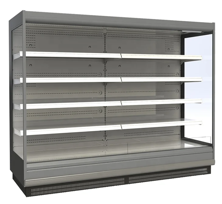 Customized Commercial Open Display Upright Cooler Multi-Layer Air Curtain Refrigerator for Supermarket