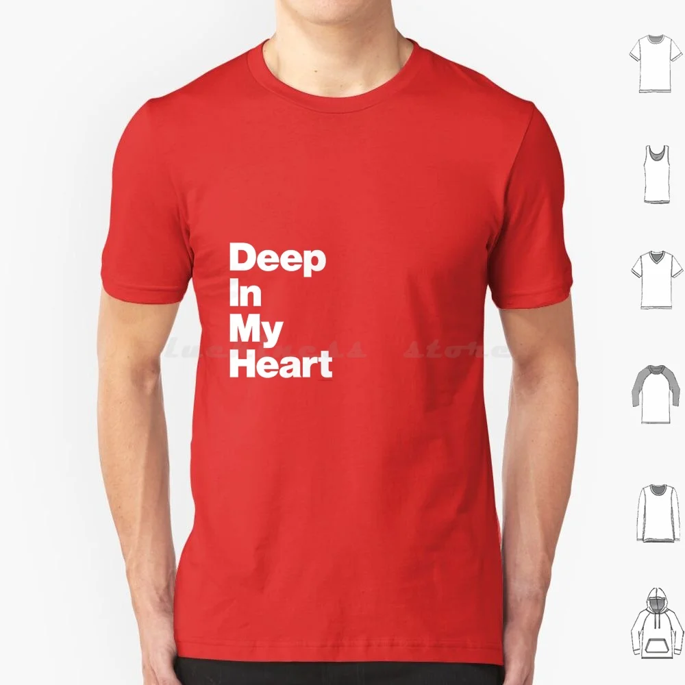 Deep In My Boro Heart White On Red T Shirt Cotton Men Women DIY Print Football Soccer Linthorpe Ayresome Riverside Smoggie