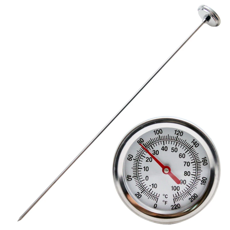 

20'' Stainless Steel Compost Soil Thermometer with 2'' Dial 0-120°C Probe for Garden & Agriculture Household Thermometers