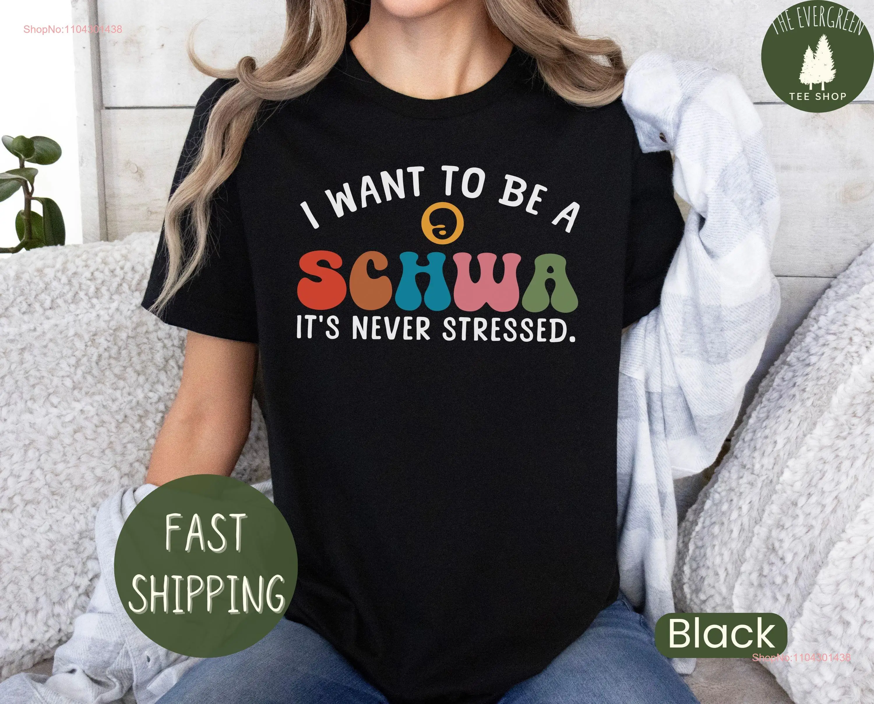 I Want to Be A Schwa It's Never Stressed T Shirt for Teacher Reading Linguistic Educator Dyslexia long or short sleeves