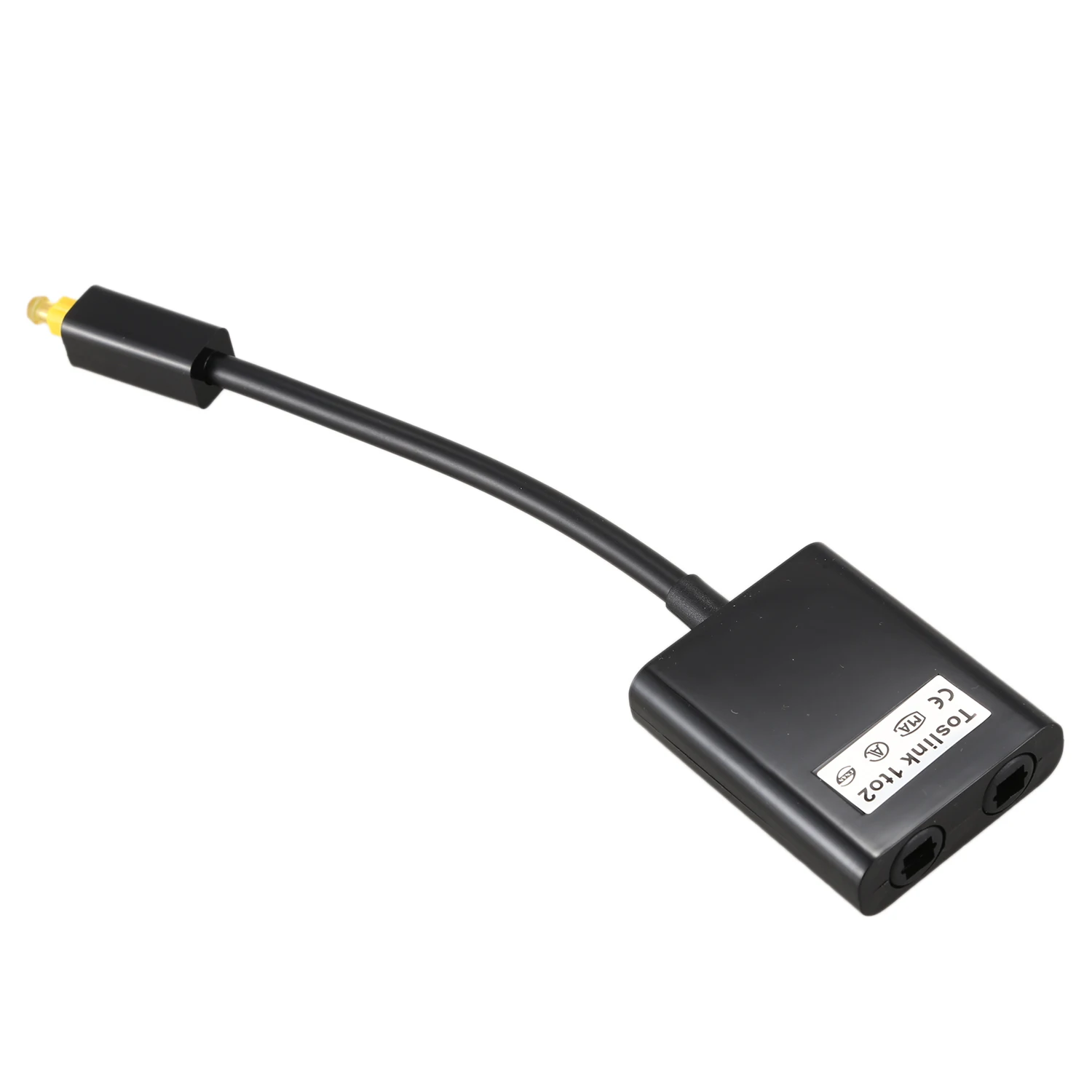 M05K Digital SPDIF Optical Audio Splitter 2 Way Toslink Splitter Adapter 1 Input 2 Output SPDIF Optical Cable Splitter Hub