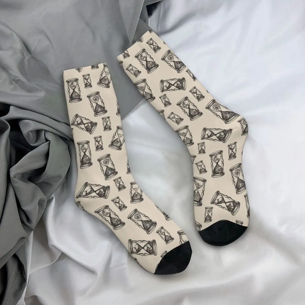 

All Seasons Crew Stockings Mysterious Hourglass Print Socks Harajuku Long Socks for Men Women Valentine's Day Gifts
