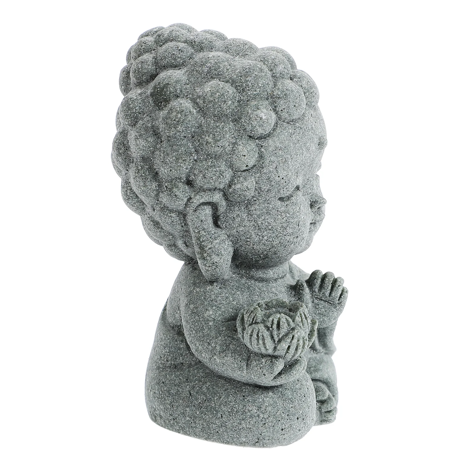 Meditation Buddha Statue Ornaments Small Garden Decor Fish Tank Resin Desktop Adornment