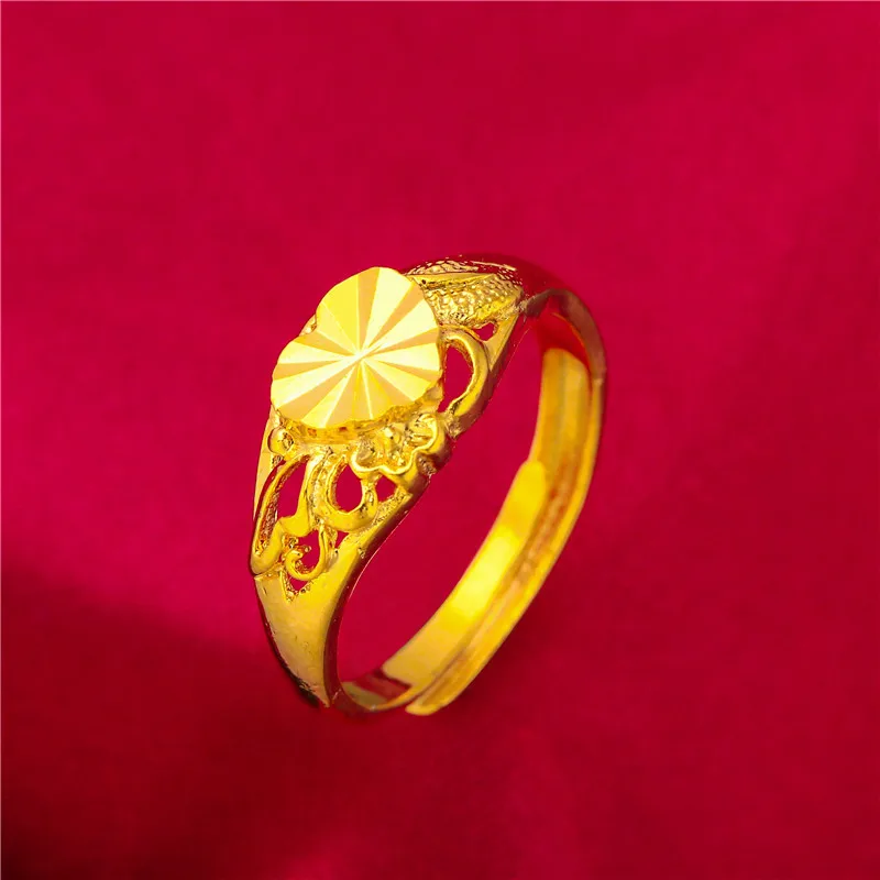 ANIID Äthiopien Dubai Blume Gold Farbe Arabische Ringe Resizable Für Frauen Hochzeit Schmuck Afrikanische Party Geschenk Nigerianischen Schmuck – Detail 7