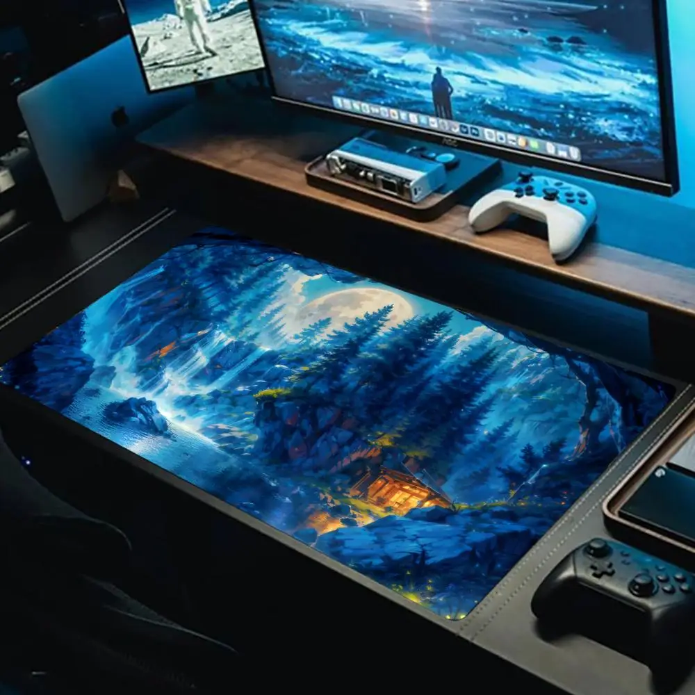 

Deep Woods Cabin Mouse Pad Large Computer Accessories Office Game Table Mats XXL Anti-slip Gaming Keyboard Mousepads Desk Pads