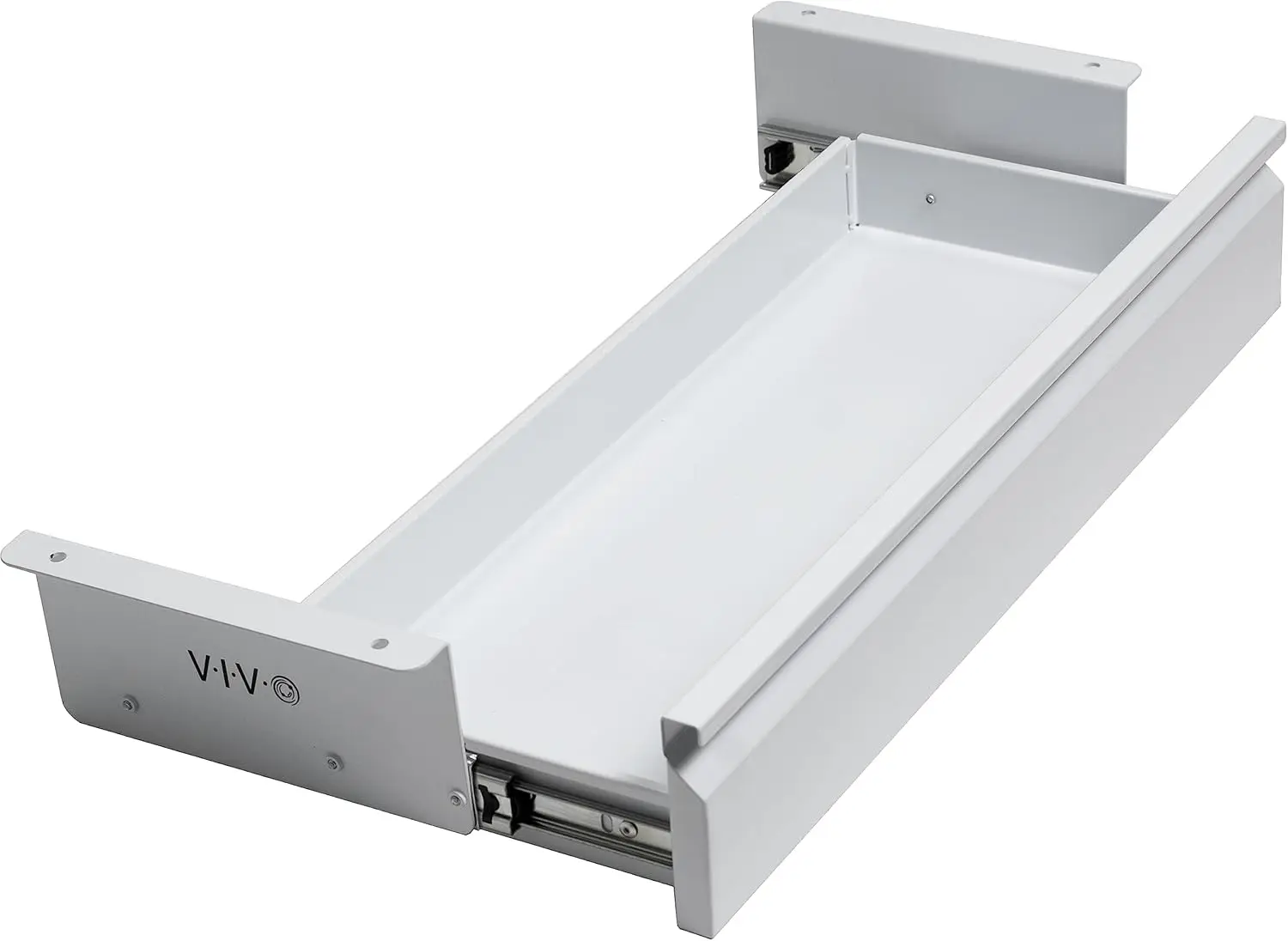 

22 inch Under Desk Slide Out Drawer Without Shell, Home Office Storage Organizer, White, DESK-AC03A-22W
