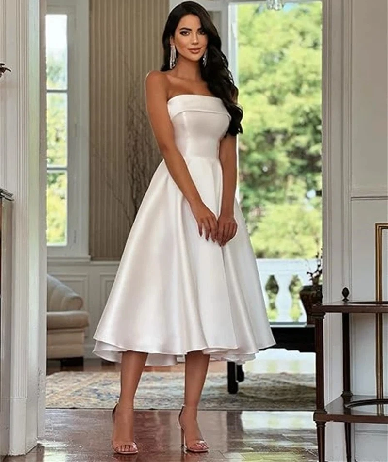 

Изысканное атласное платье Sweet Memory для выпускного вечера и коктейлей, модель 2026 года, длиной до колена, для свадеб и торжеств, элегантное вечернее платье А-силуэта