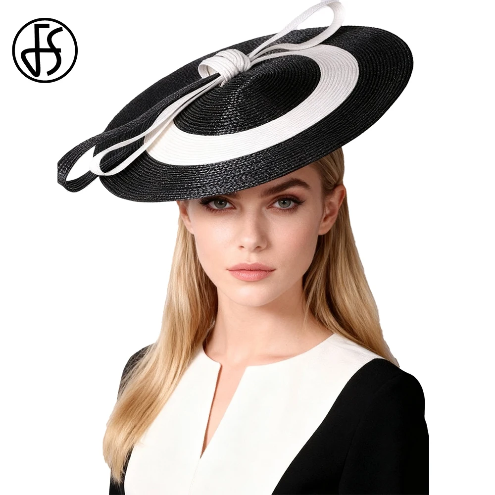 chapeaux-de-derby-du-kentucky-a-large-bord-noir-et-blanc-fs-chapeaux-d'ete-pour-l'eglise-pour-femmes-elegants-fascinateurs-pour-le-the-coiffes-chapeau-femme