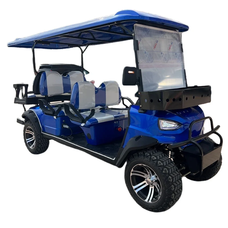 MMC Electric Golf Cart Equipped with 4 Seats 48V/72V dark green Solar power electric golf cart