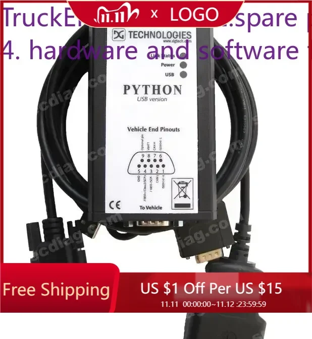 يتم دعم نماذج العلامة التجارية TruckEPC3 KUBOTA DIAGNOSTIC KIT (PYTHON) Takeuchi