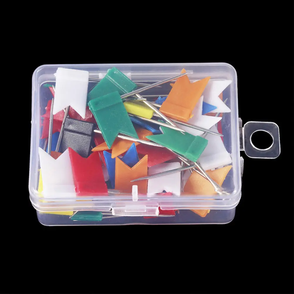 

Bright Plastic Flag Shape Location Pins for Sewing Crafting Hats Shoes Bags Fishing College Projects Easy Visibility