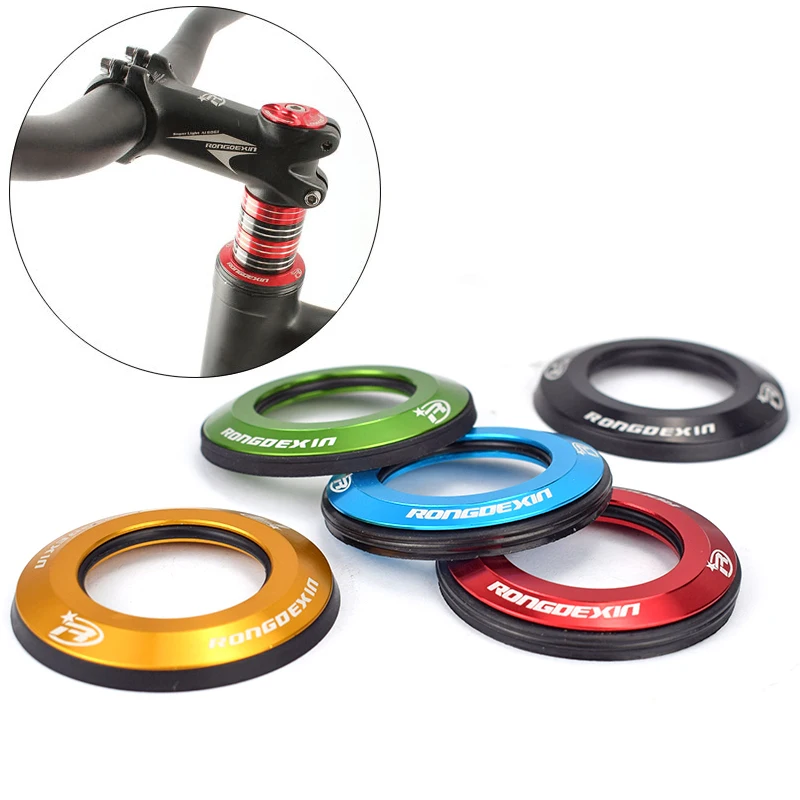 Bicycle Flat Headset Sealing Spacer Cap Conical Stem Taper Washer Conversion Adapter Headset Cap Top Cover Base Compression Ring